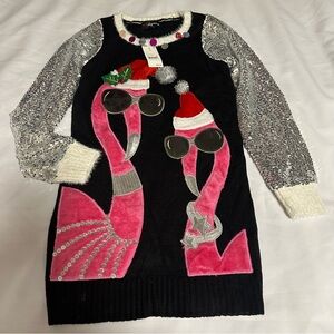 32 Degrees Black Sweater with White Accents